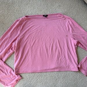 Express Pink Long Sleeve Top CROPPED.
